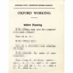 Oxford Working Passing Card