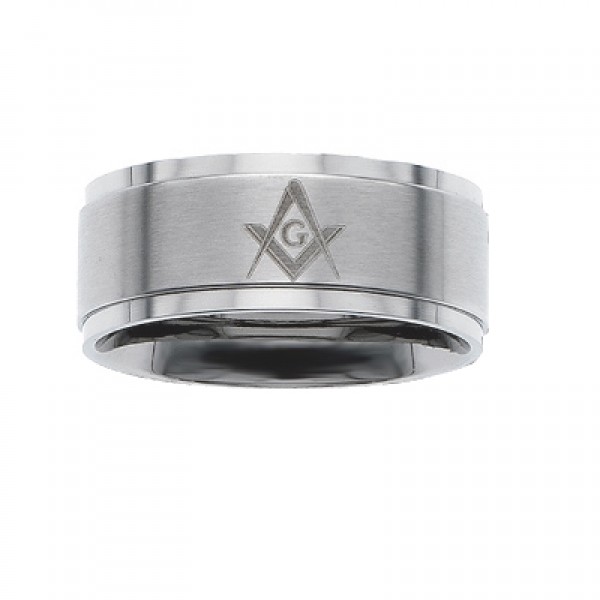 Silver Band Masonic Ring