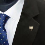 Silver Metal Grid Iron Masonic Lapel Pin (or Badge)