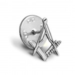 Craft Sq & Compass Silver Masonic Badge