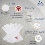 White 100 % Cotton Royal Arch Gloves