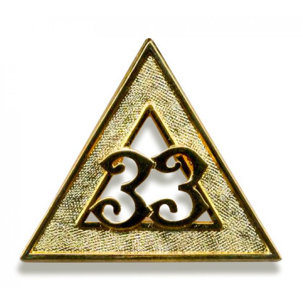 Rose Croix 33rd Degree Triangle Cap Badge