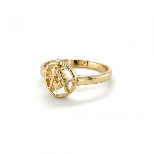 9ct Yellow Gold Oval Craft Cut Out Ring