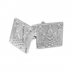 Silver Detailed Masonic Cufflinks