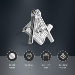 Craft Sq & Compass Silver Masonic Badge with G