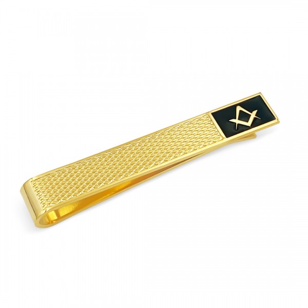 Freemasons Black & Gold Masonic Tieslide