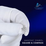Craft Sq & Compass Silver Masonic Badge with G
