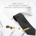 Craft Sq & Compass Gold Masonic Badge with G