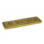 Personalised Freemason's Briefcase / Soft Case Name Plate