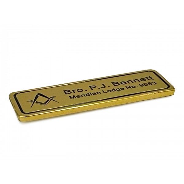 Personalised Freemason's Briefcase / Soft Case Name Plate