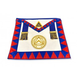 Royal Arch District Apron Badge Attached on Lambskin Apron