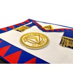 Royal Arch District Apron Badge Attached on Lambskin Apron