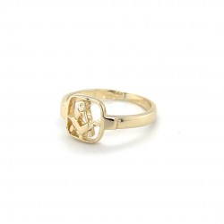 9ct Yellow Gold Cushion Craft Cut Out Ring