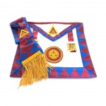 Scottish Royal Arch Past Z (PZ) Apron Badge on Apron With Sash