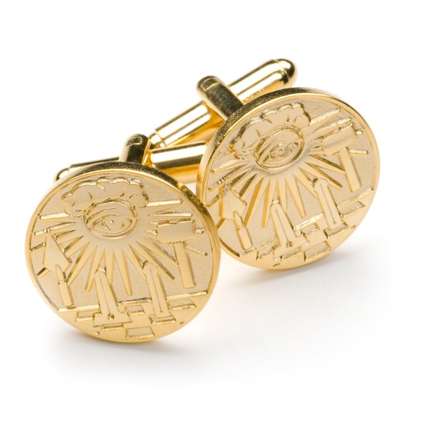 Gold Detailed Masonic Cufflinks