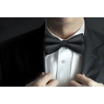 Black 100% Silk Woven Masonic Bow Tie
