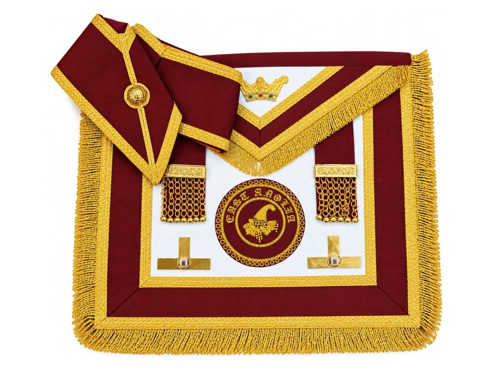 Order of Athelstan Provincial Apron Badge on Apron with Collar