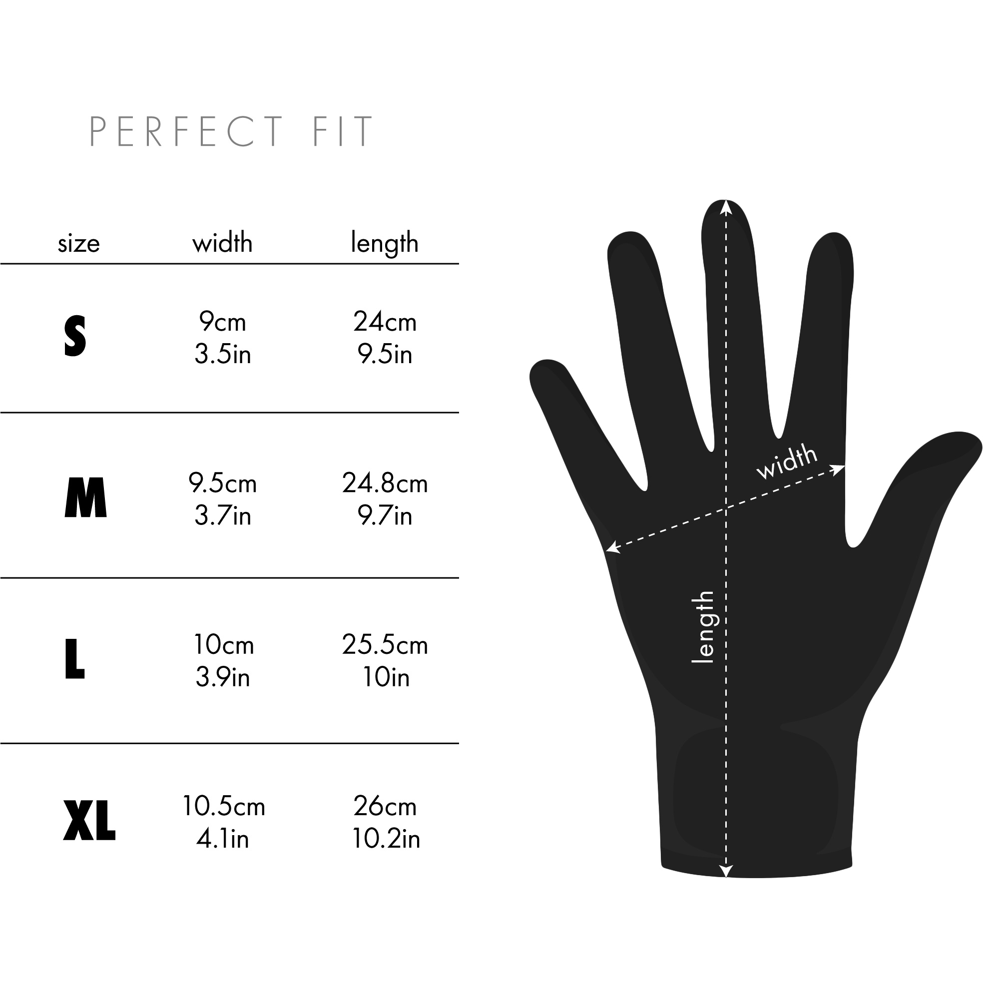 Black Cotton Knights Gloves