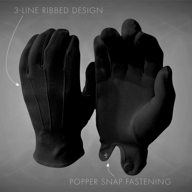 Black Cotton Knights Gloves