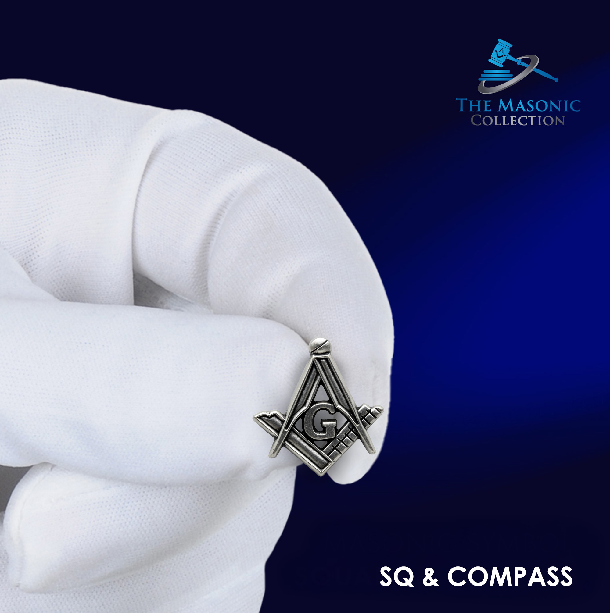 Antique Effect Masonic Lapel Pin