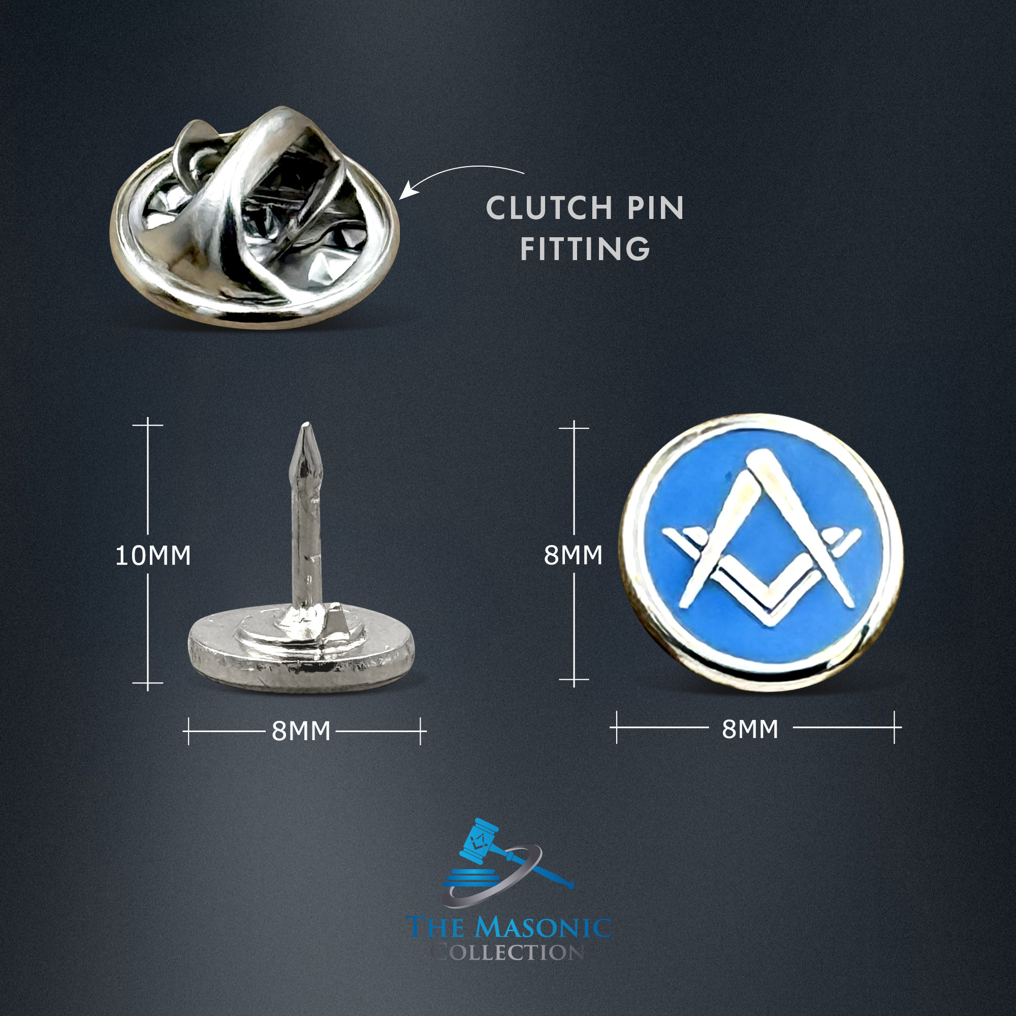 Discreet Craft Sq & Compass Lapel Pin