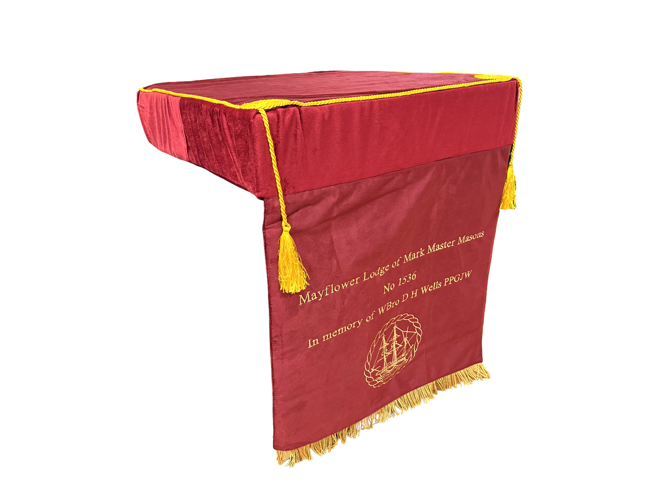 Lodge/Chapter Bible Cushion with a Dropfall
