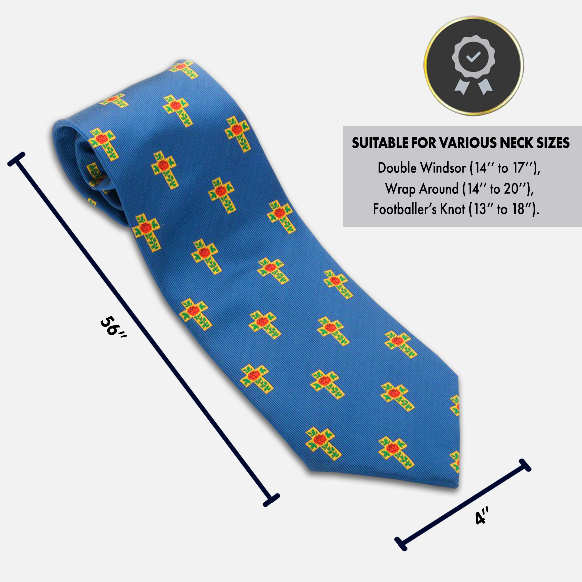 Rose Croix Masonic Tie