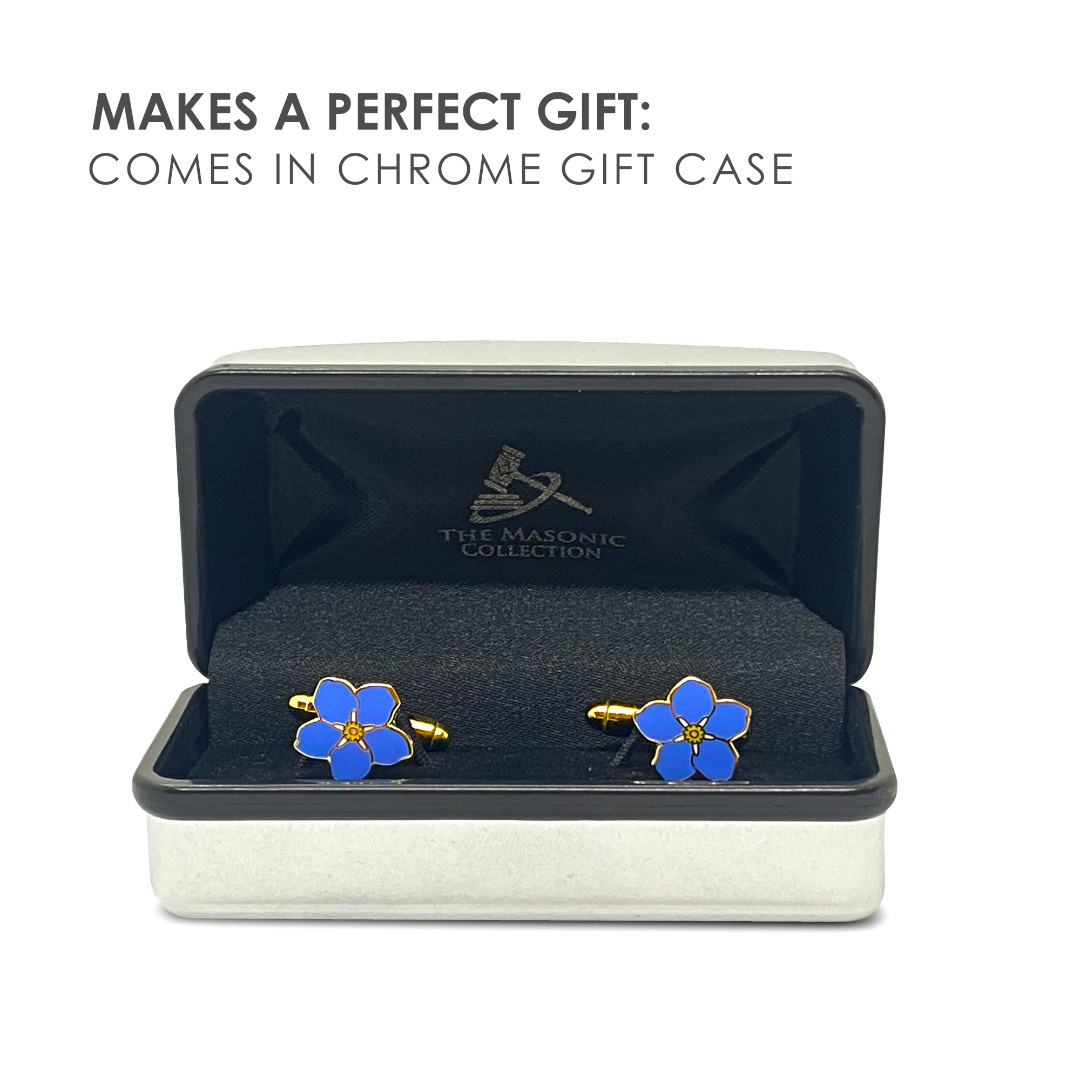 Small Masonic Forget Me Not Cufflinks