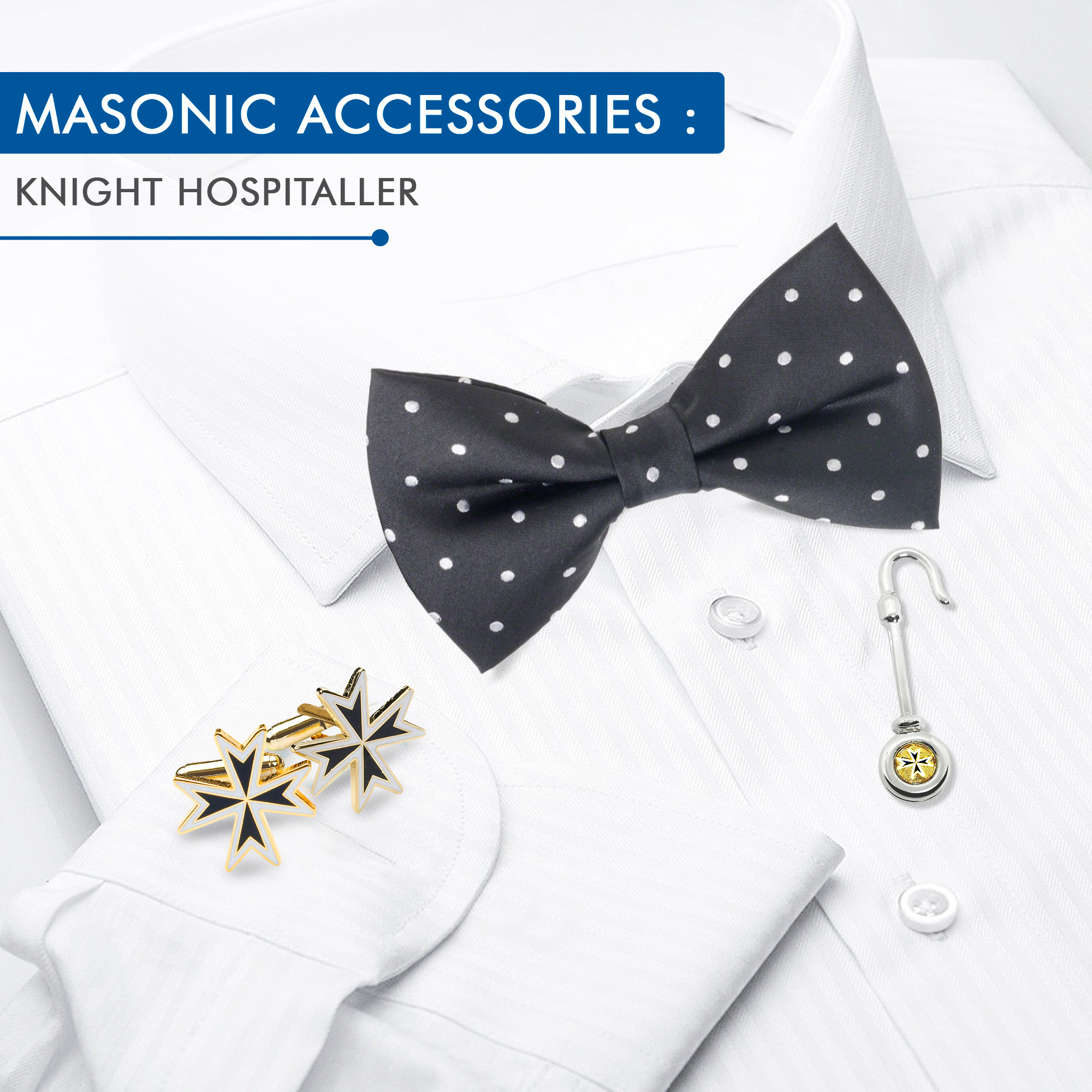Maltese Cross Masonic Cufflinks