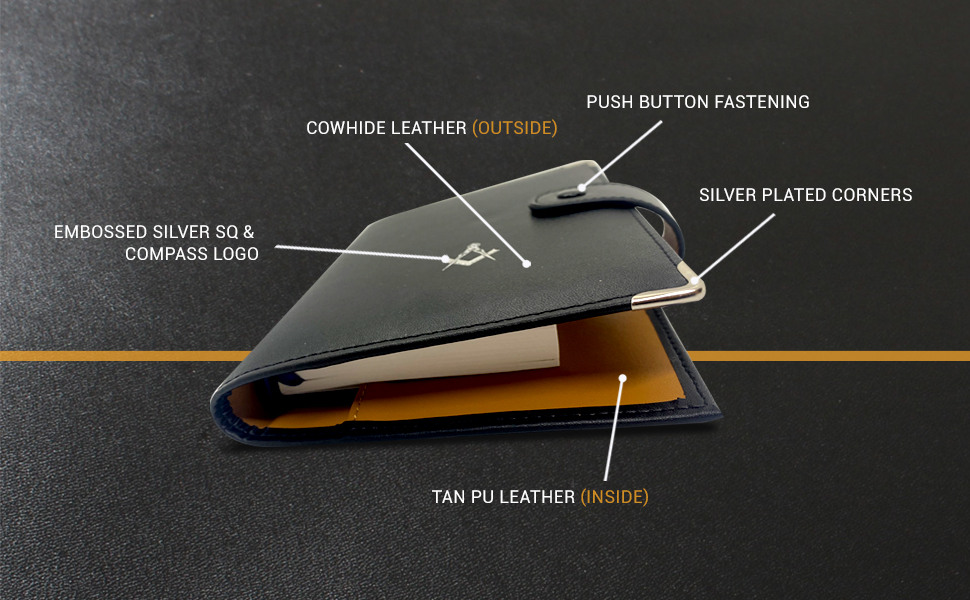 Library Size Masonic Soft Faux Leather Ritual Book Cover