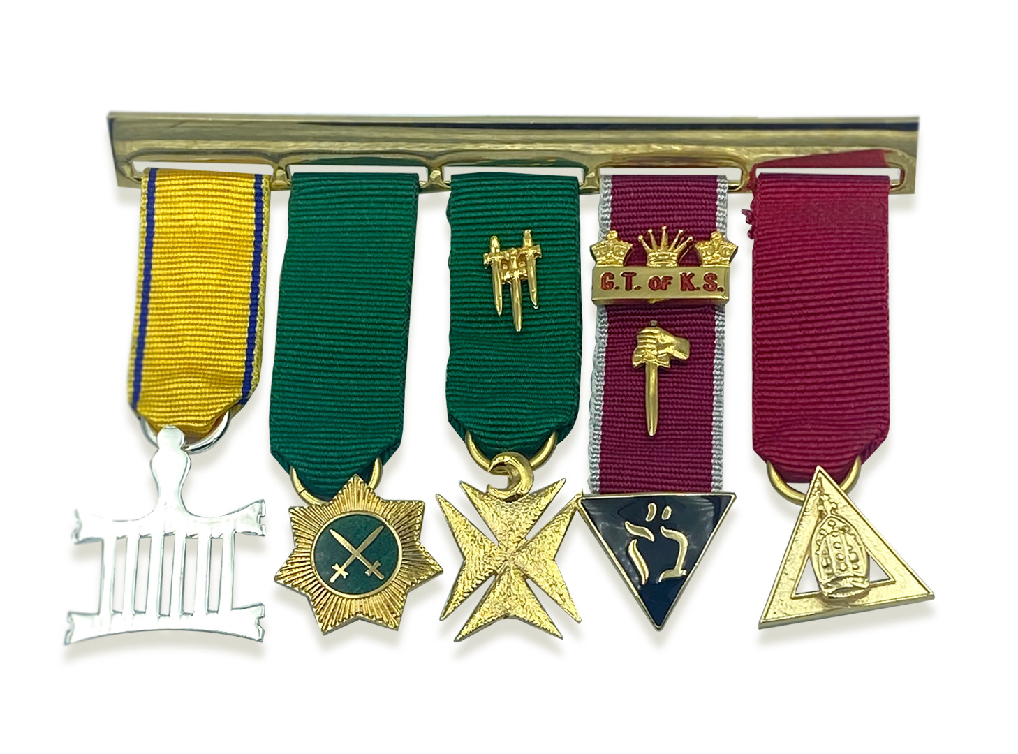 Allied Masonic Degree Set of 5 Jewels