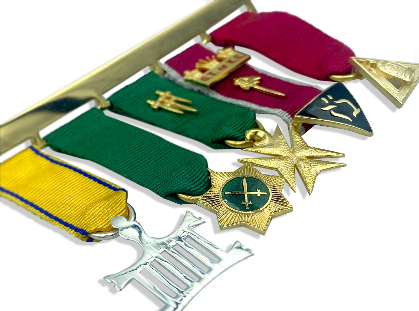 Allied Masonic Degree Set of 5 Jewels