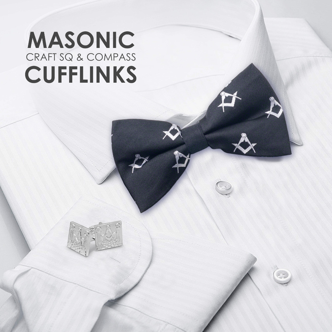 Silver Detailed Masonic Cufflinks