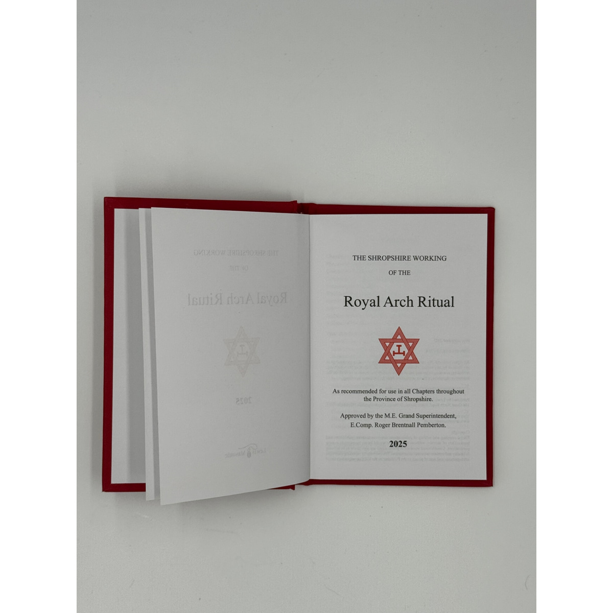 Shropshire Working of the Royal Arch By Lewis Masonic