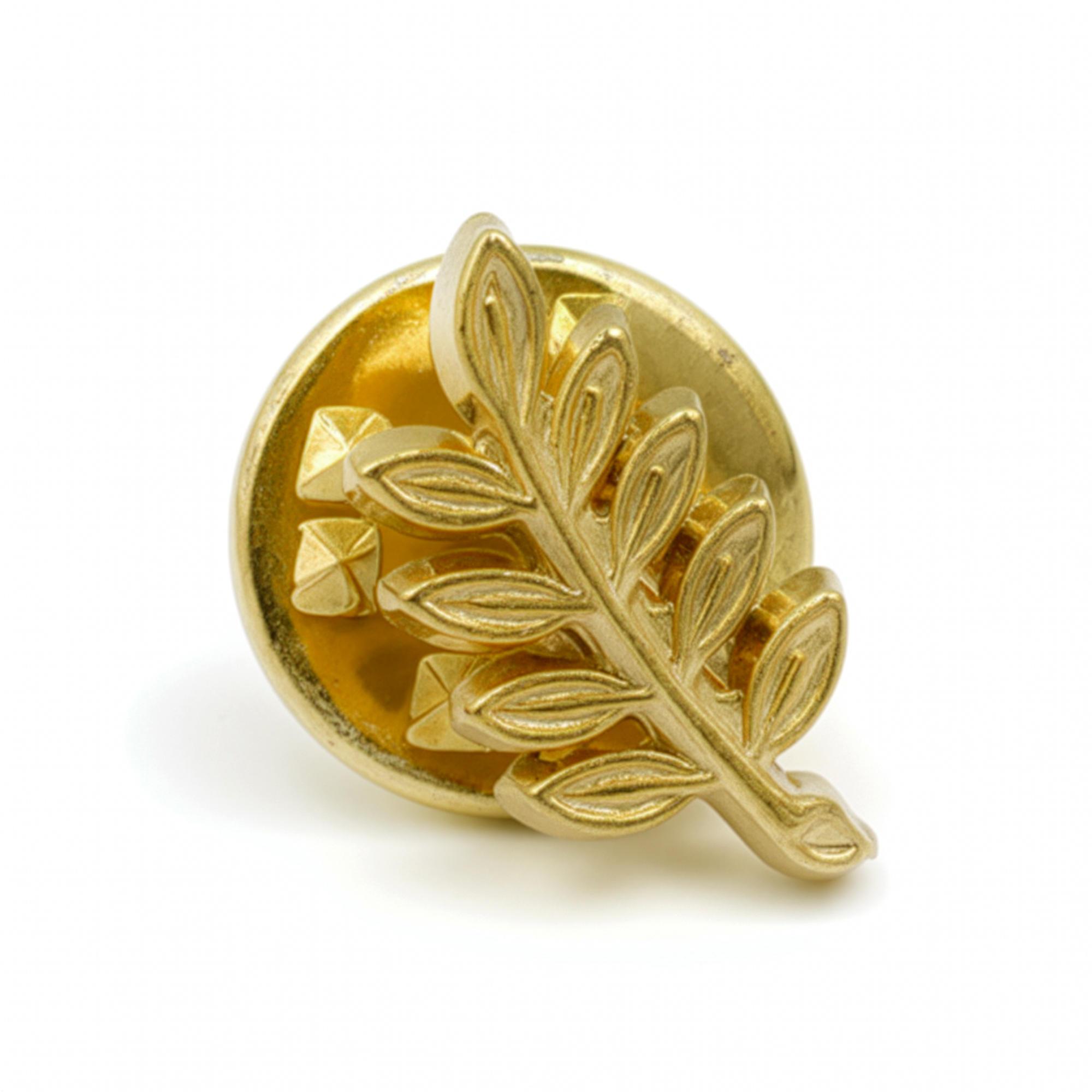 Gilt Metal Acacia Leaf Masonic Lapel Pin 