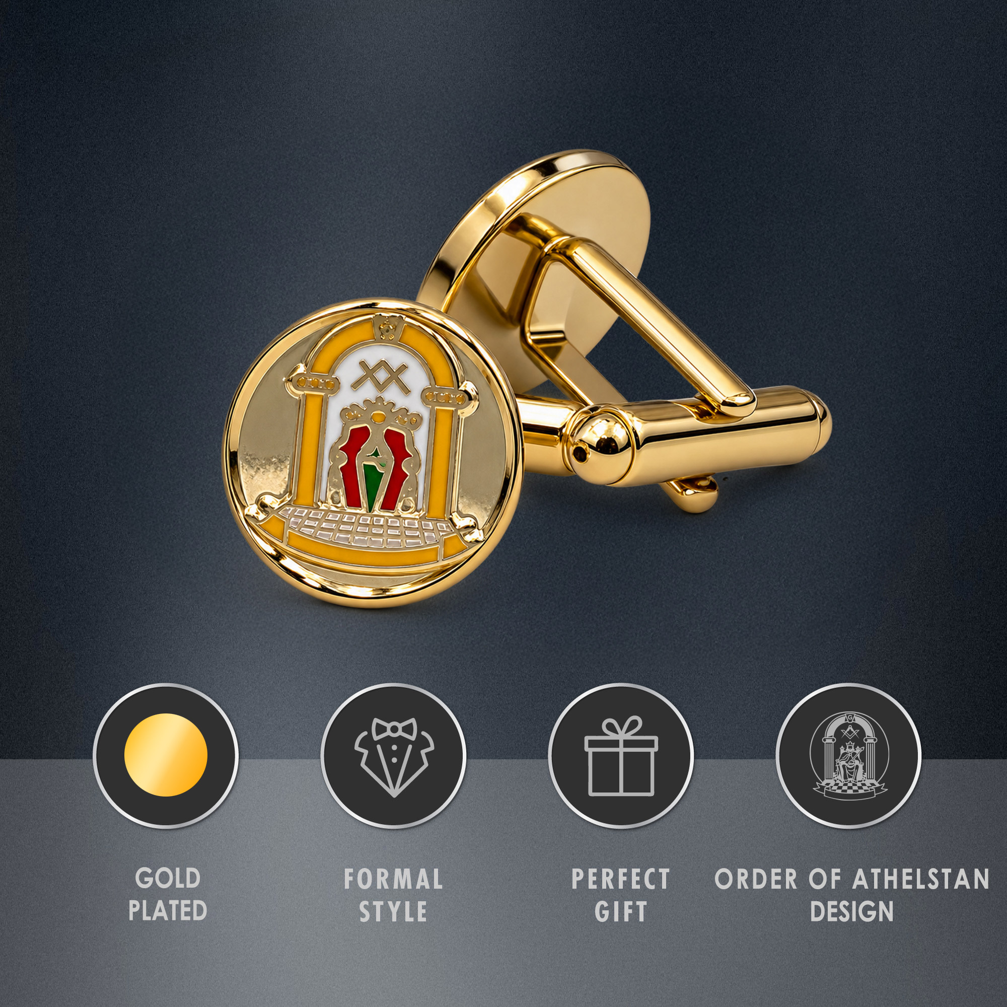 Order of Athelstan Masonic Cufflinks