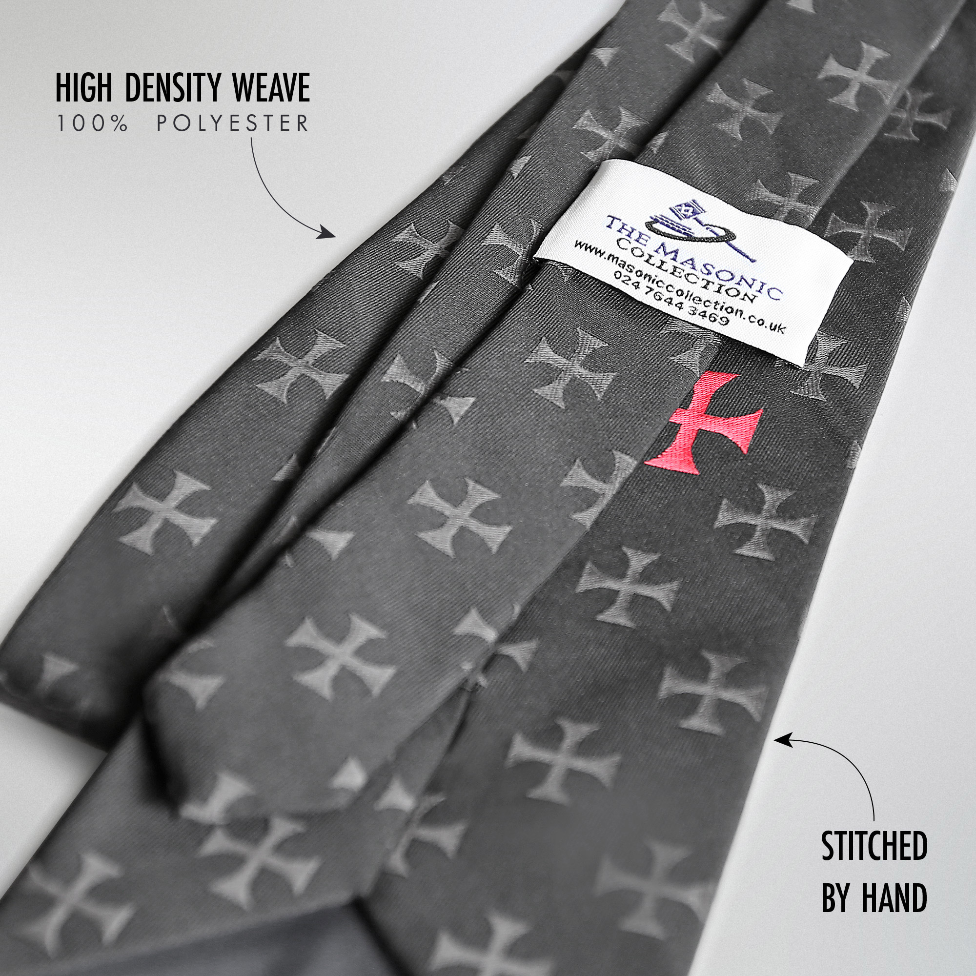 Black Knights Templar KT Tie