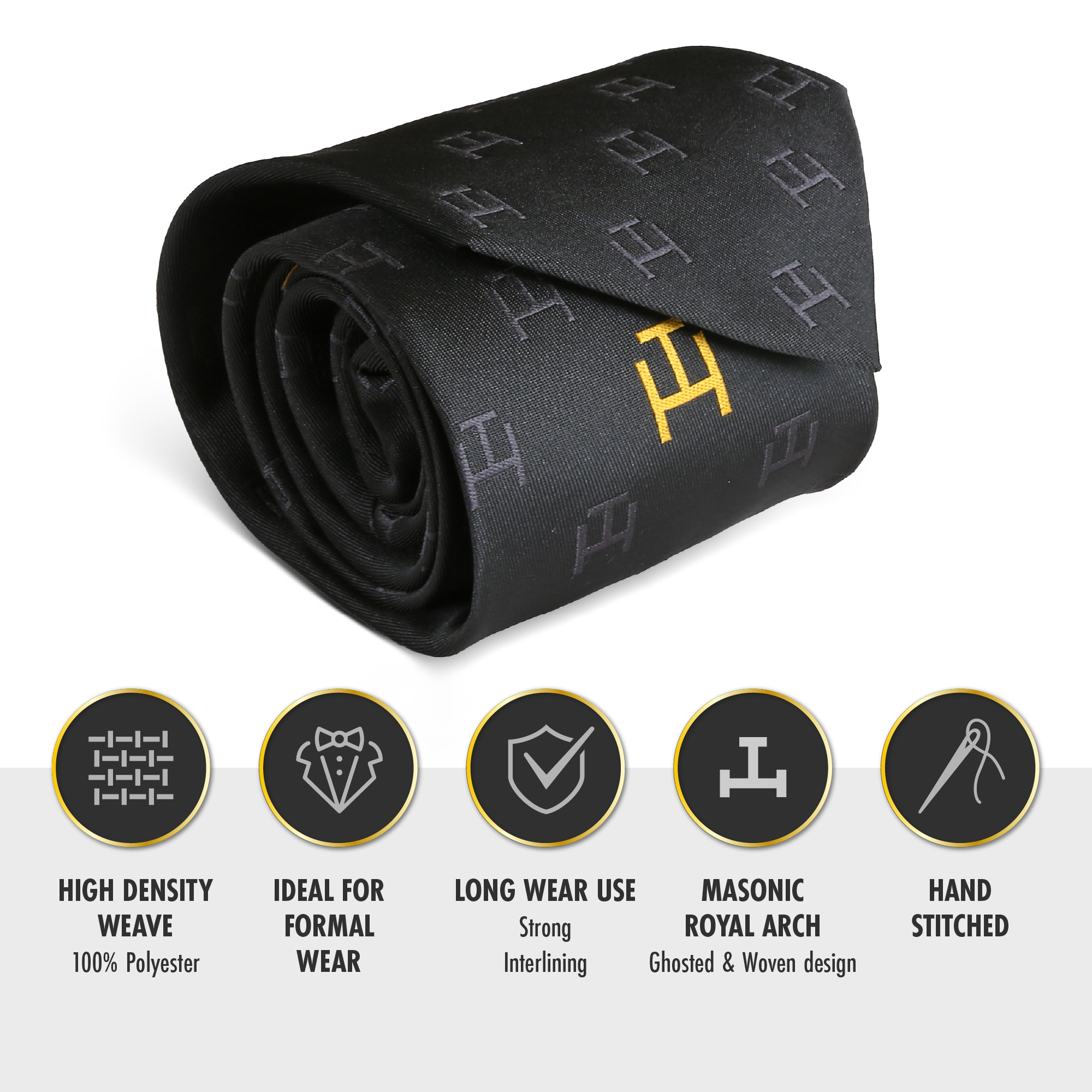 Black Royal Arch Chapter (RA) Tie