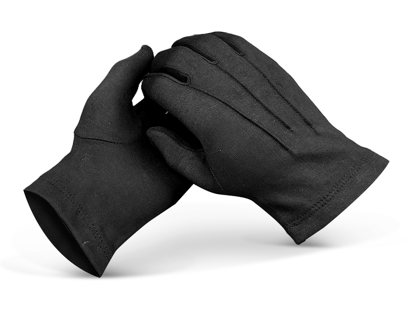 Black Cotton Knights Gloves