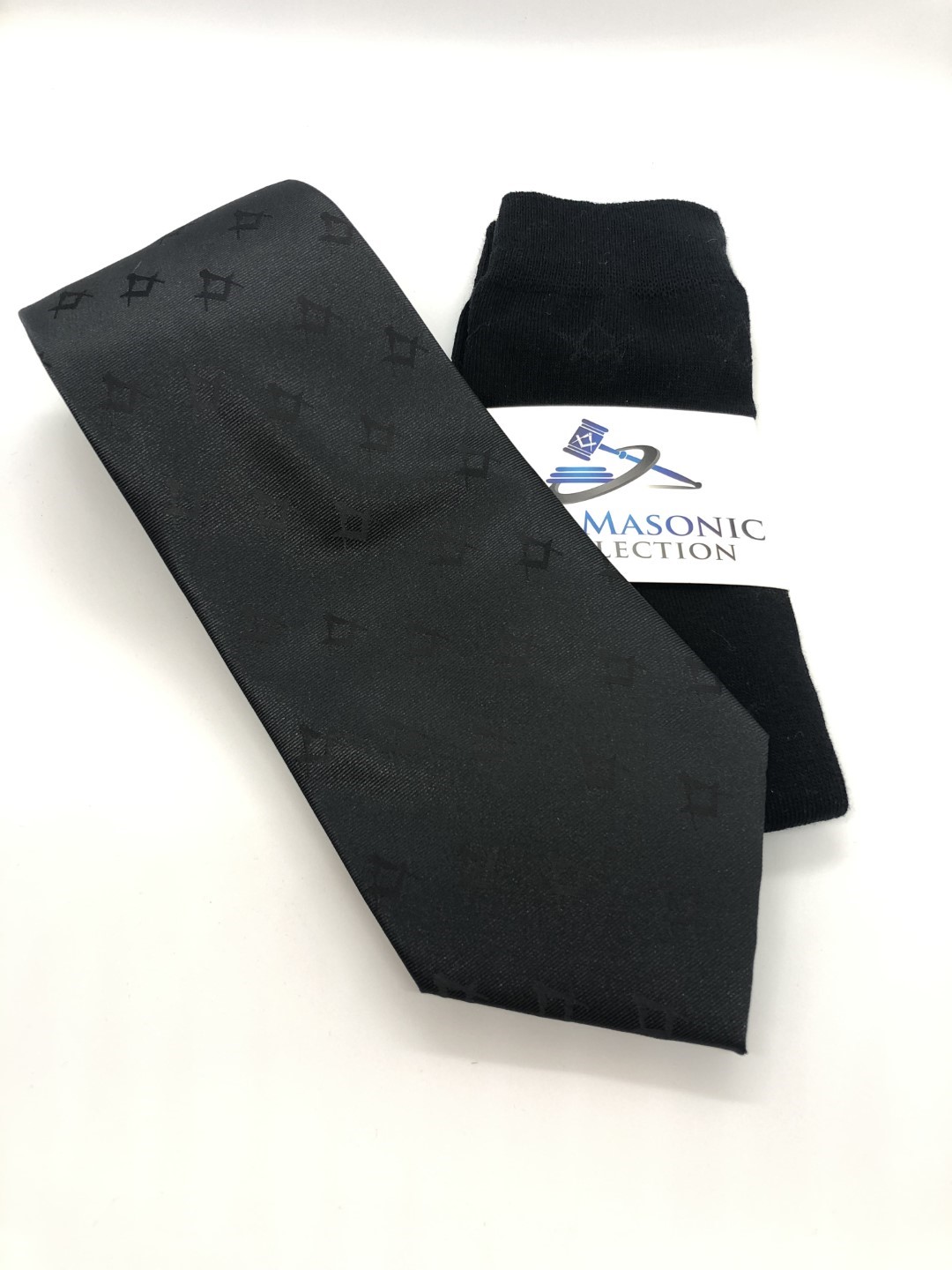 Black Masonic Socks with Matching Tie