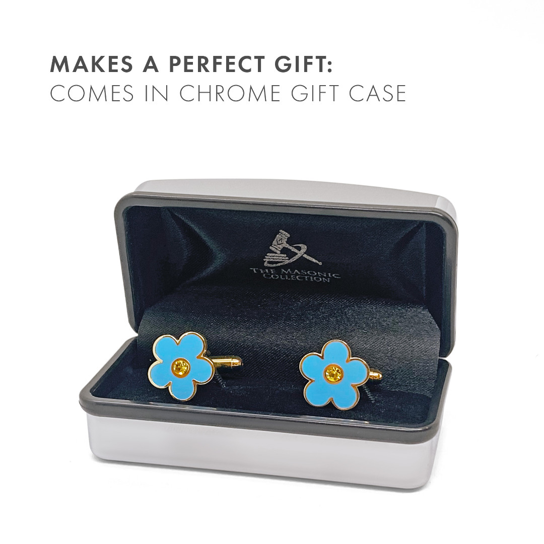 Forget me Not Masonic Cufflinks