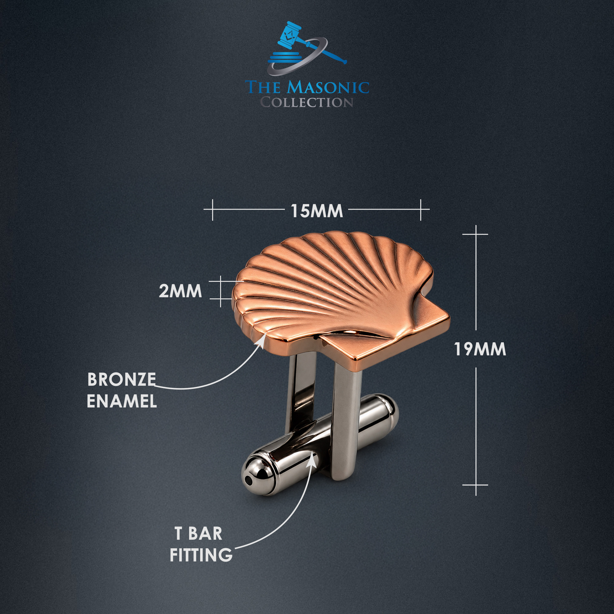 St Thomas of Acon Shell Cufflinks