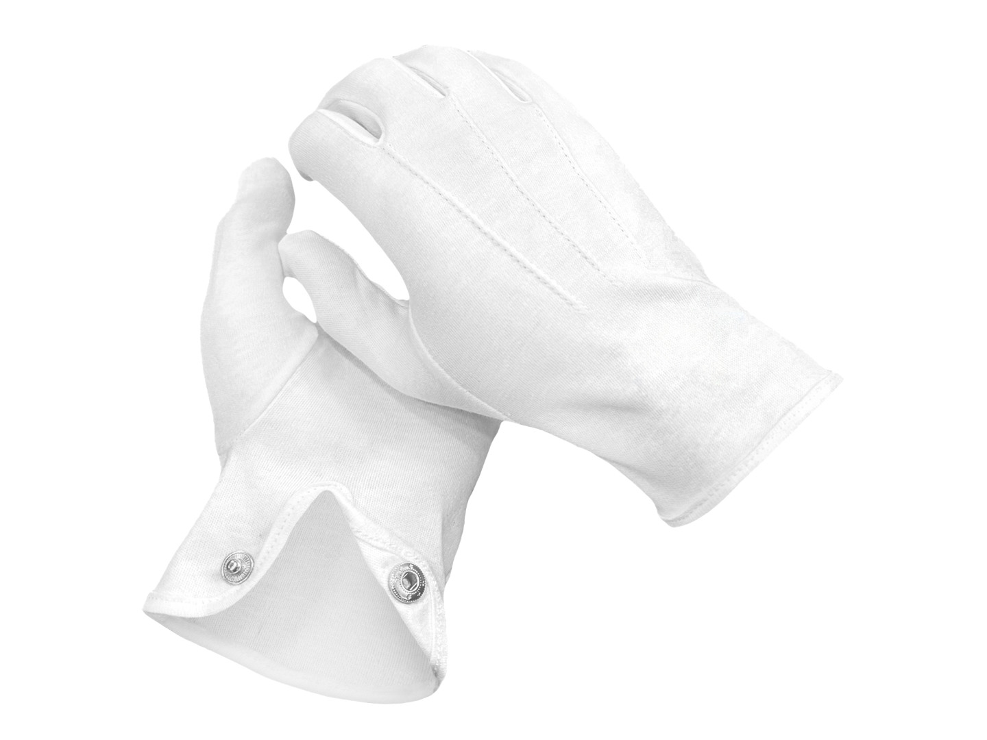 Plain White Cotton Gloves For Men - Very Soft and Lightweight With Washable and Reusable Material
