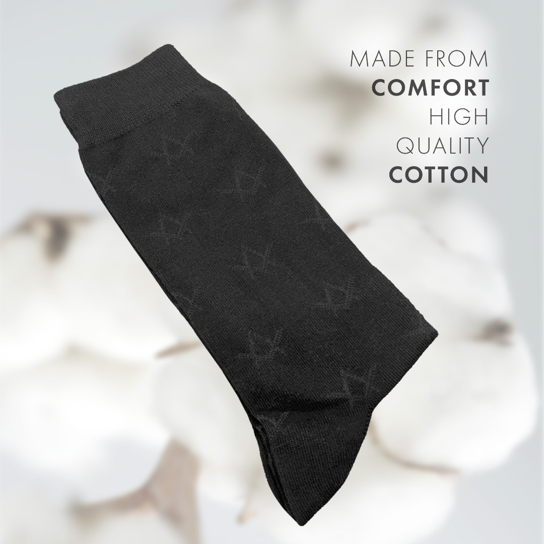 Black Masonic Socks with Sq & Compass