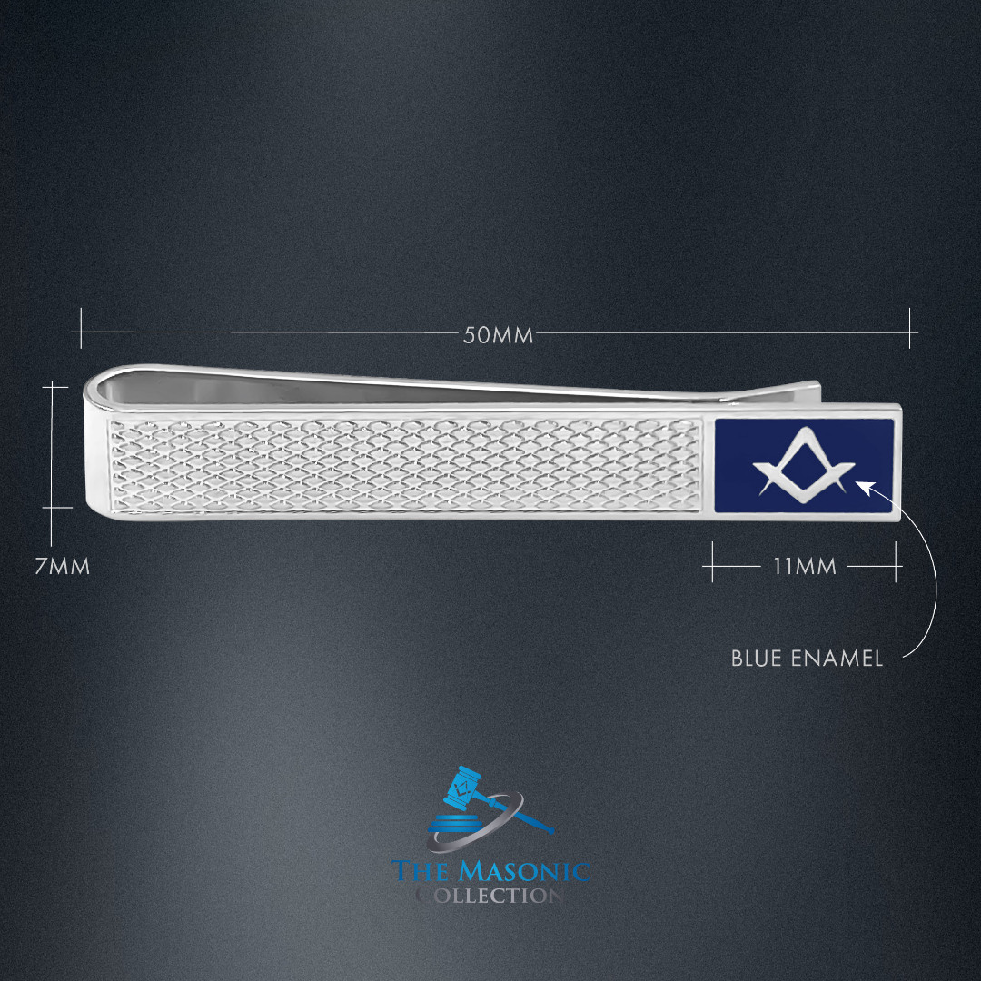 Freemasons Blue & Silver Masonic Tieslide