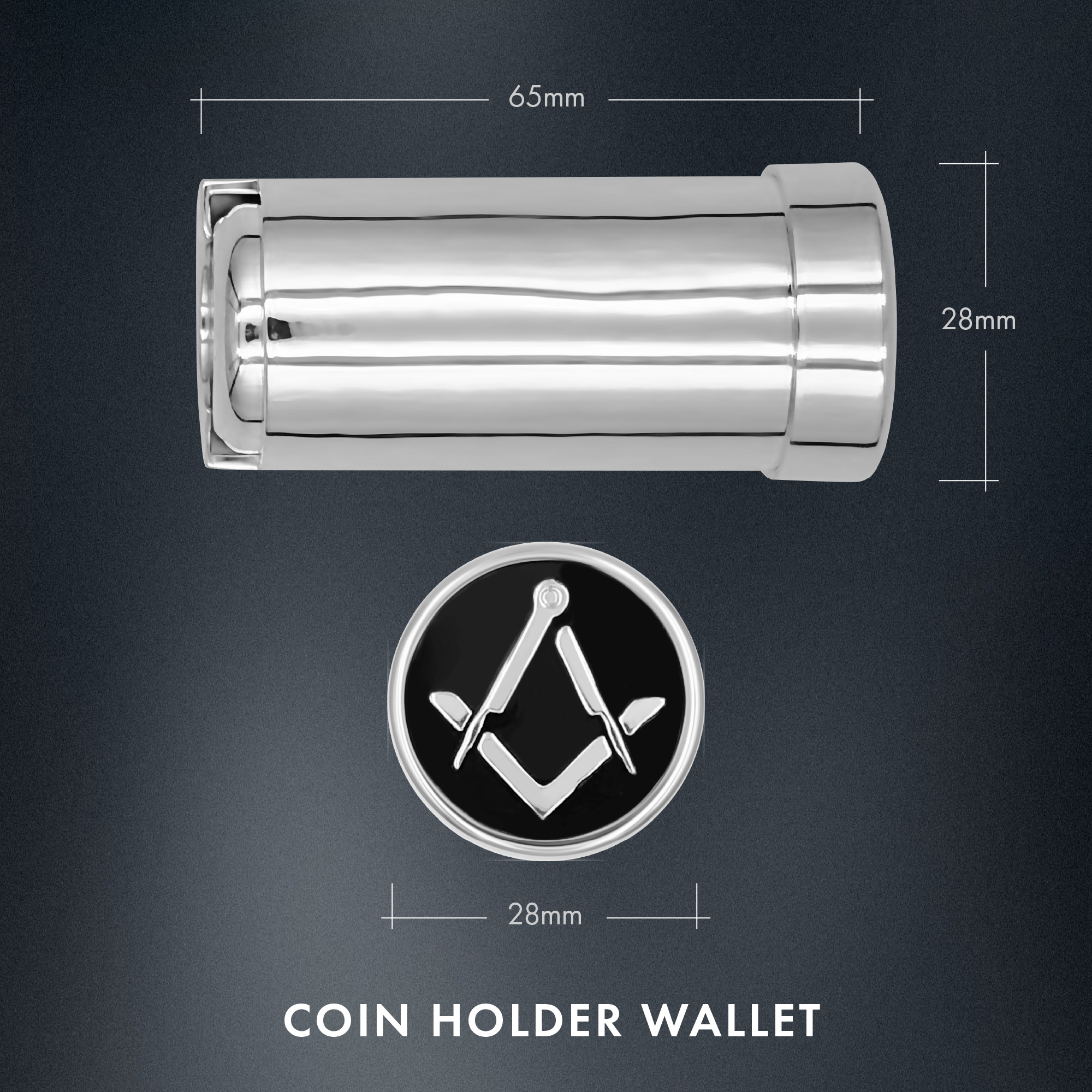 Freemasons Craft Design Coin Holder Wallet