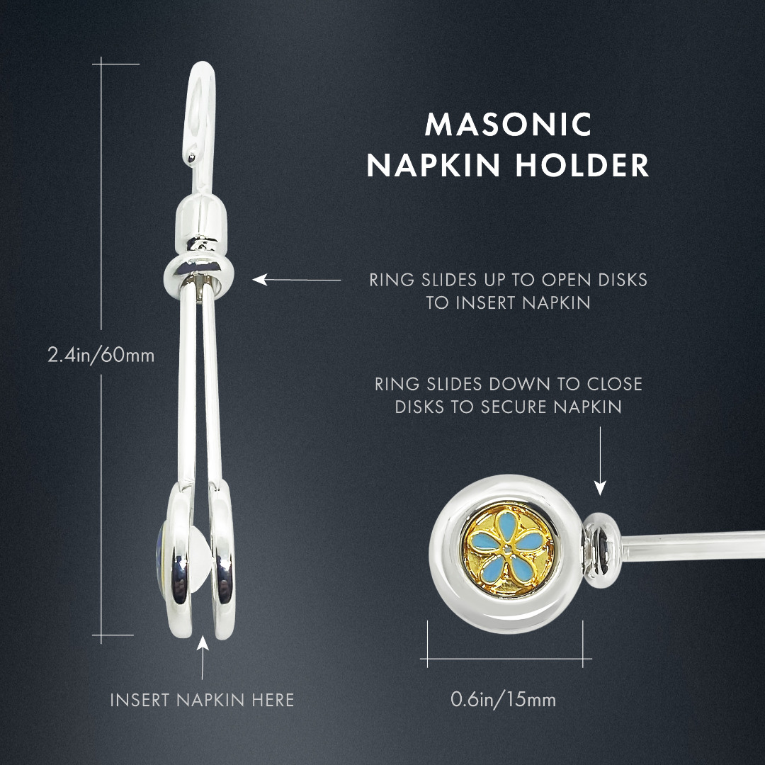 Freemasons Forget Me Not Napkin Holder / Hook
