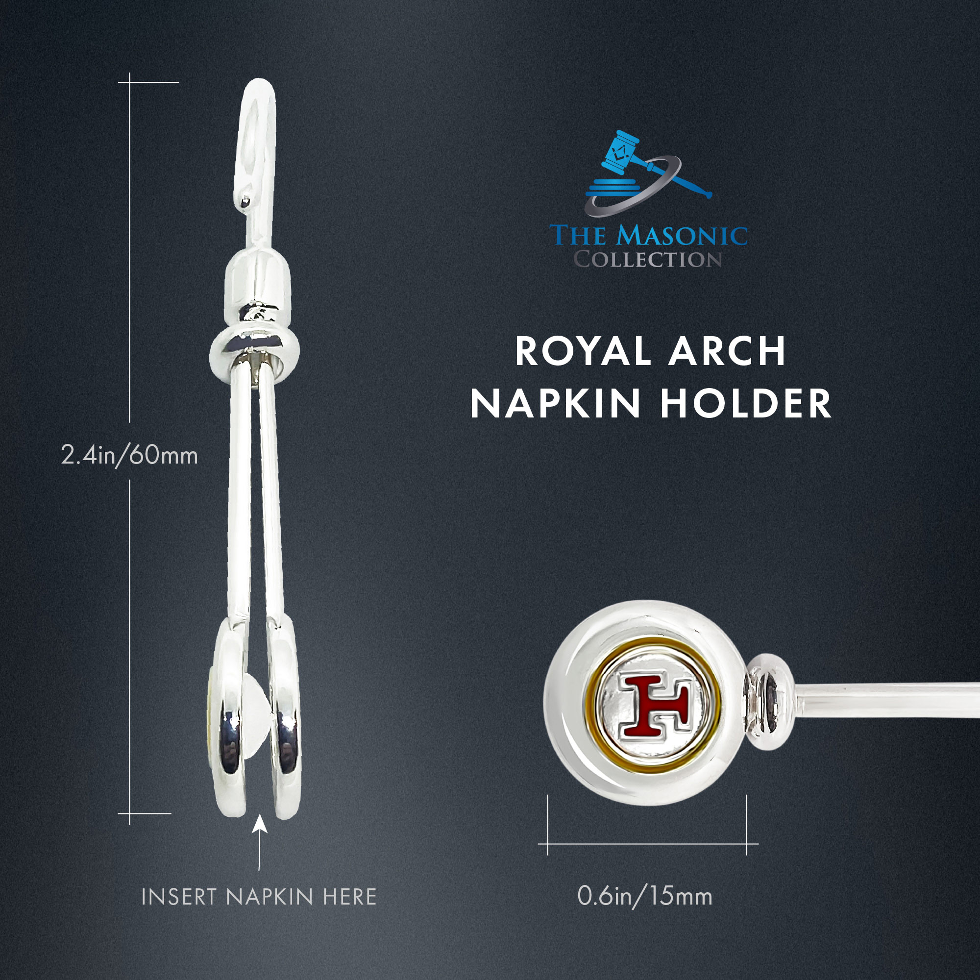 Freemasons Royal Arch Chapter Napkin Holder / Hook