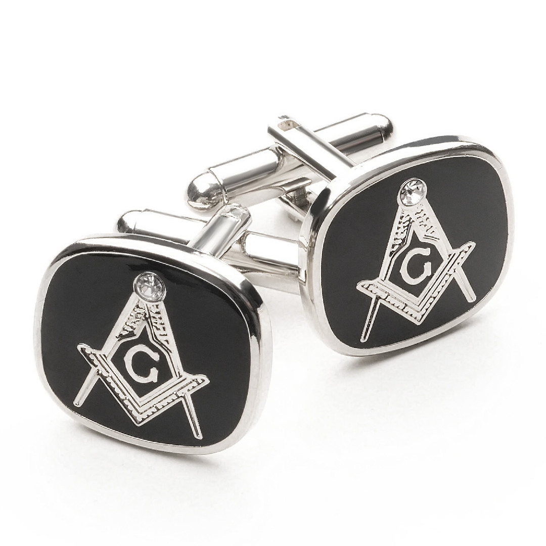 Black Masonic Cufflinks with G
