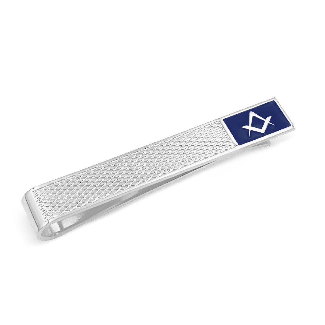 Freemasons Blue & Silver Masonic Tieslide